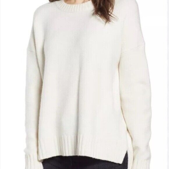 Jcrew Oversized Crewneck Merino Alpaca Supersoft Yarn - 2018 - Off-White - Sz XX - Picture 16 of 16